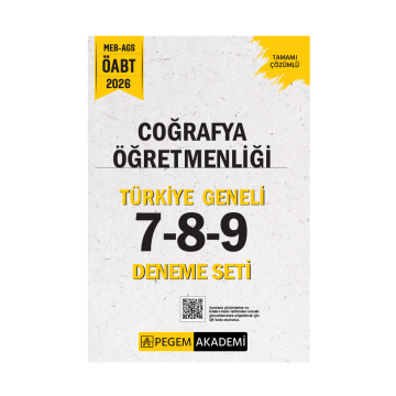 Pegem Yayınları 2026 MEB AGS ÖABT Coğrafya Öğretmenliği Tamamı Çözümlü Türkiye Geneli 7-8-9 (3'lü Deneme Seti)