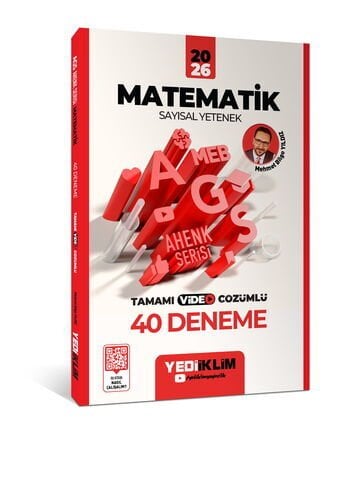 2026 MEB AGS Ahenk Serisi Matematik Sayısal Yetenek Tamamı Video Çözümlü 40 Deneme Yediiklim Yayınları