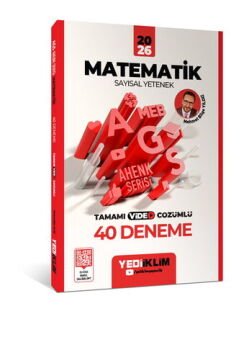 Yediiklim Yayınları 2026 MEB-AGS Ahenk Serisi Matematik Sayısal Yetenek Tamamı Video Çözümlü 40 Deneme Mehmet Bilge YILDIZ
