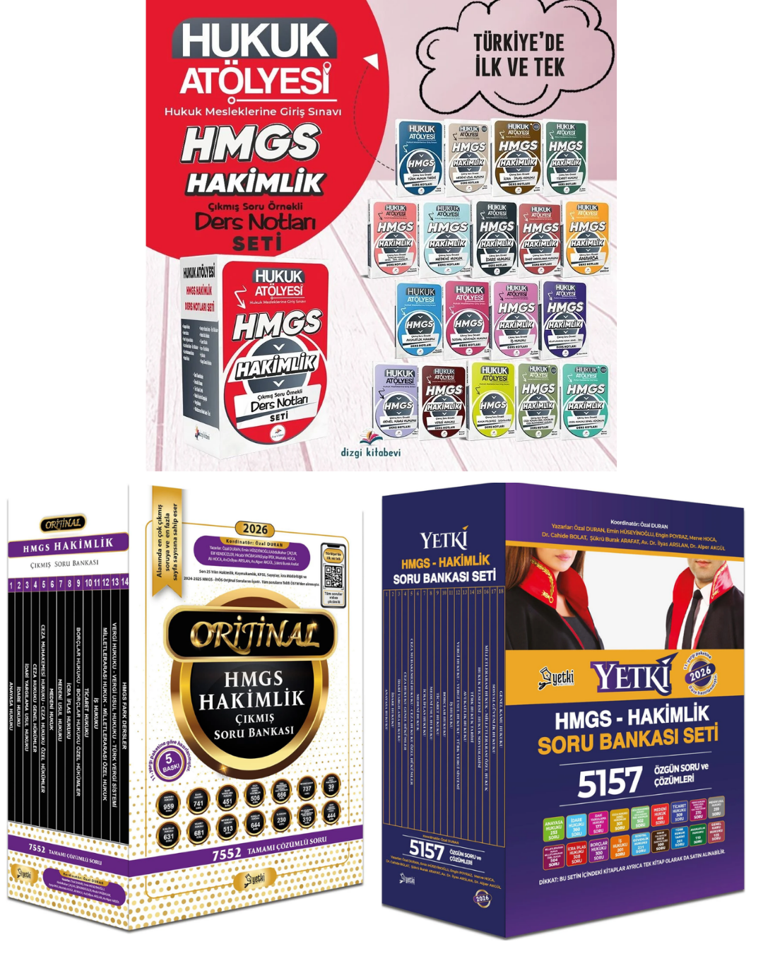 Dizgi Kitap 2026 Hukuk Atölyesi HMGS Hakimlik Çıkmış Soru Örnekli Ders Notları Seti & HMGS-Hakimlik Soru Bankası Seti & HMGS-Hakimlik Çıkmış Sorular Seti Yetki Yayınları Süper 3'lü Set