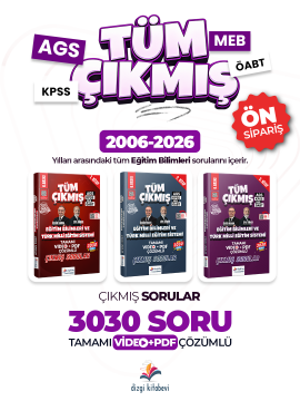 Dizgi Kitap 2027 MEB-AGS Eğitim Bilimleri ve Türk Milli Eğitim Sistemi Tamamı Video ve PDF Çözümlü Çıkmış Sorular Ziya Sümer Özgür Hamal 6. Baskı