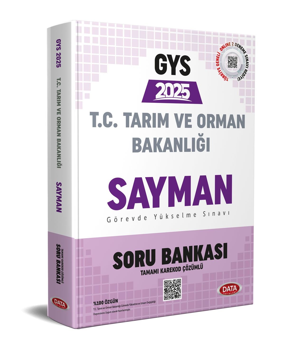 Tarım ve Orman Bakanlığı Sayman GYS Soru Bankası - Karekod Çözümlü Data Yayınları