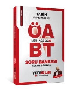 2026 MEB AGS ÖABT Tarih Öğretmenliği Tamamı Çözümlü Soru Bankası Yediiklim Yayınları