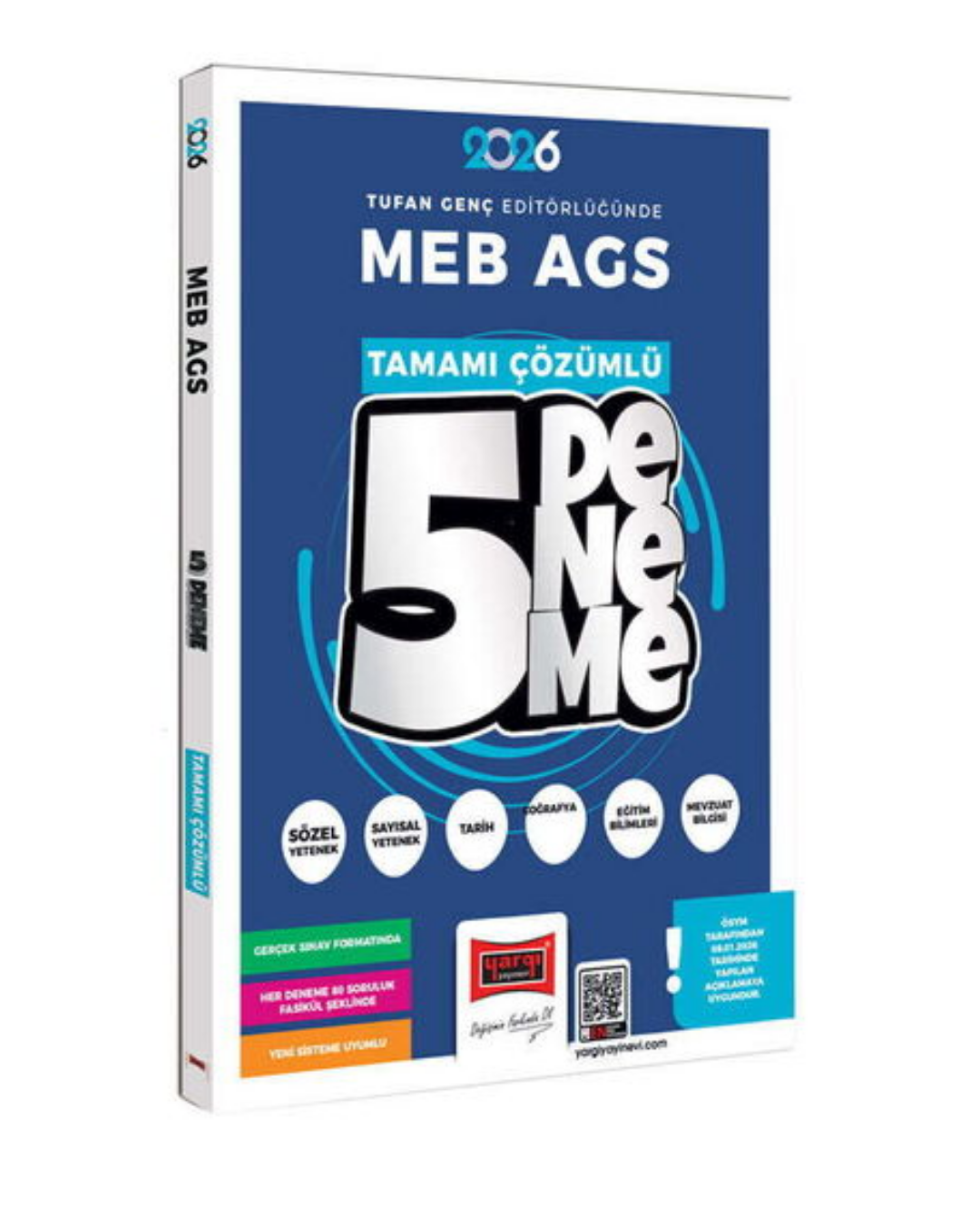2026 MEB-AGS Tüm Dersler Tamamı Çözümlü 5 Deneme Sınavı Yargı Yayınları