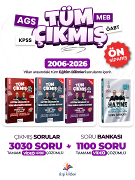 Dizgi Kitap 2027 MEB-AGS Eğitim Bilimleri ve Türk Milli Eğitim Sistemi Tamamı Video ve PDF Çözümlü Çıkmış Sorular ve Hazine Soru Bankası Seti Ziya Sümer Özgür Hamal ﻿