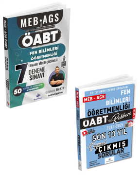 Dizgi Kitap 2026 MEB-AGS ÖABT Fen Bilimleri Öğretmenliği 7 Deneme ve Fen Bilimleri Öğretmenliği Son 13 Yıl Orijinal Çıkmış Sorular Seti