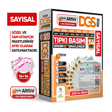 2026 DGS SAYISAL (SAY) ÖSYM Çıkmış Soru Tıpkı Basım 14lü Deneme TÜRKİYE GENELİ Dijital Çözümlü İnformal Yayınları