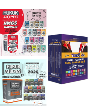 Dizgi Kitap 2026 HMGS Hakimlik Çıkmış Soru Örnekli Ders Notları Seti & HMGS Hakimlik Çıkmış Sorular Seti & Hmgs ve Hakimlik Soru Bankası Seti Yetki Yayınları 3'lü Set