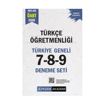 Pegem Yayınları 2026 MEB AGS ÖABT Türkçe Öğretmenliği Tamamı Çözümlü Türkiye Geneli 7-8-9 (3'lü Deneme Seti)