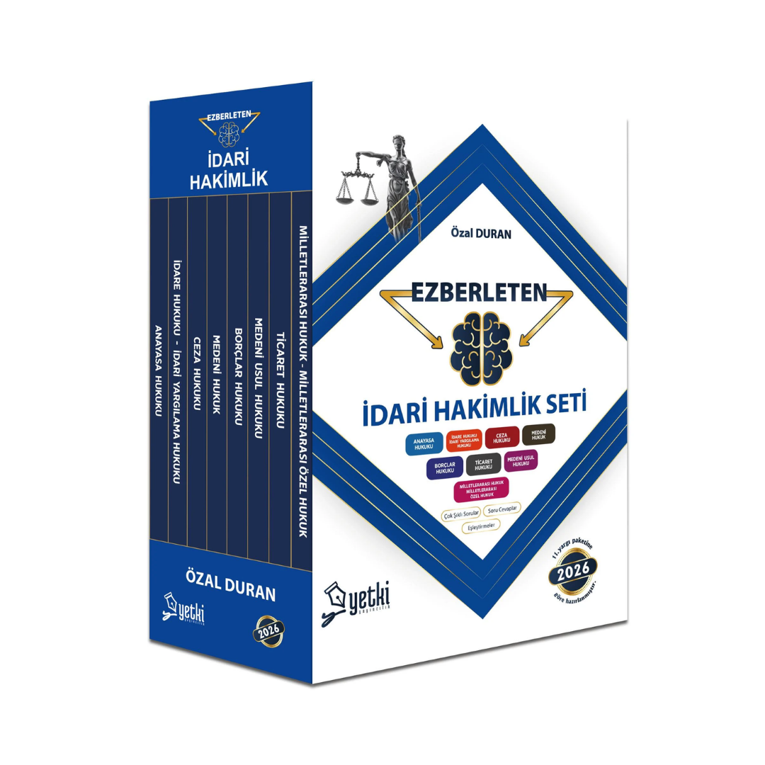 2026 İdari Hakimlik Ezberleten Seti Yetki Yayınları