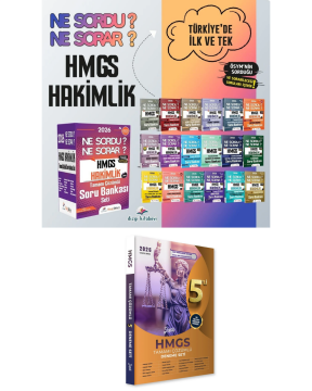 Dizgi Kitap 2026 Hukuk Atölyesi HMGS Hakimlik Ne Sordu Ne Sorar Soru Bankası Seti & Hmgs Tamamı Çözümlü 5'li Deneme Seti Yetki Yayınları 2'li Set