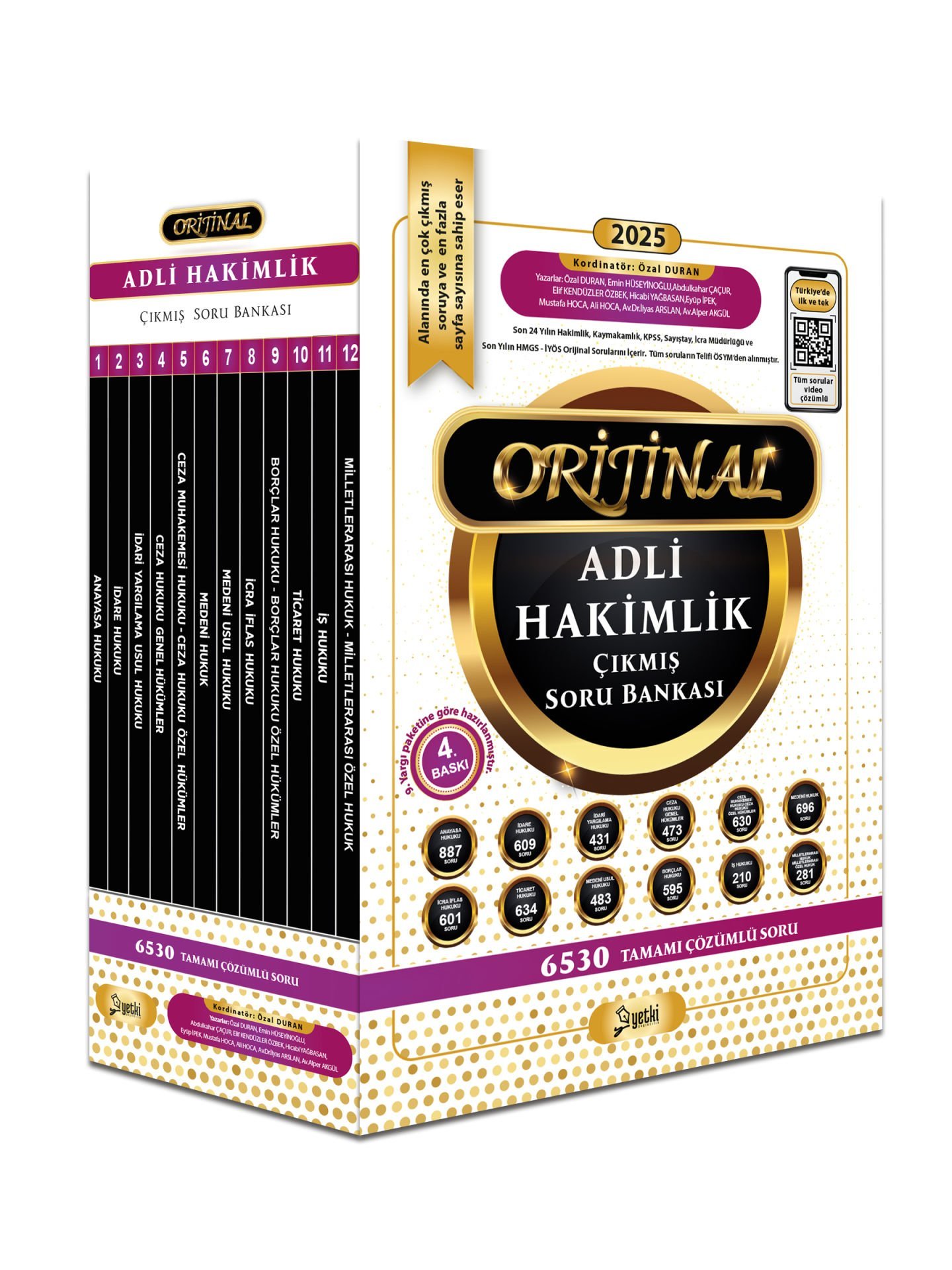 2025 Orijinal Adli Hakimlik Çıkmış Soru Bankası Seti Yetki Yayınları
