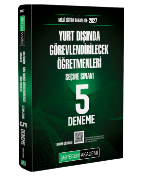 Pegem Yayınları 2027 MEB Yurt Dışında Görevlendirilecek Öğretmenleri Seçme Sınavı Tamamı Çözümlü 5 Deneme