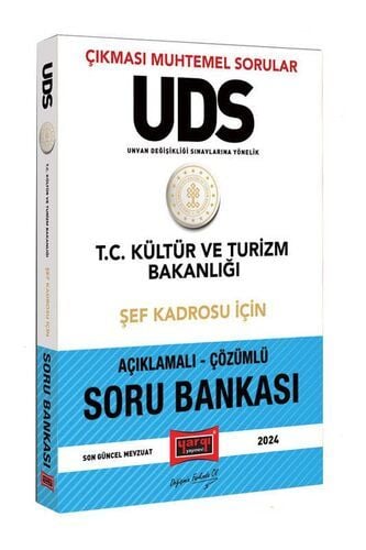 2024 UDS T.C Kültür ve Turizm Bakanlığı Şef Kadrosu İçin Açıklamalı Çözümlü Soru Bankası Yargı Yayınları