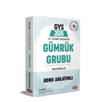 Data Yayınları GYS Ticaret Bakanlığı GYS Gümrük Gümrük Grubu Konu Anlatımlı