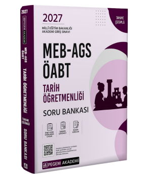 Pegem Yayınları 2027 MEB-AGS ÖABT Tarih Öğretmenliği Tamamı Çözümlü Soru Bankası
