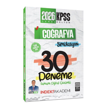 2026 KPSS Coğrafya Simülasyon 30 Deneme Çözümlü - Alican Demir İndeks Akademi Yayıncılık