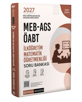 Pegem Yayınları 2027 MEB-AGS ÖABT İlköğretim Matematik Öğretmenliği Tamamı Çözümlü Soru Bankası