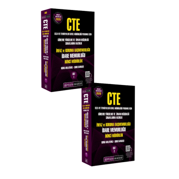 2026 GYS CTE Adalet Bakanlığı Ceza ve Tevkifevleri Genel Müdürlüğü Görevde Yükselme ve Ünvan Değişikliği Konu Anlatımlı Soru Bankası İdare Memurluğu İnfaz ve Koruma Başmemurluğu (2 Cilt) Pegem Yayınları