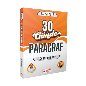 Paraf Akademi Yayınları 8. Sınıf 30 Günde Paragraf 30 Deneme