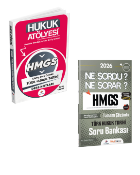 Dizgi Kitap 2026 Hukuk Atölyesi HMGS Sınavı Çıkmış Soru Örnekli Türk Hukuk Tarihi Ders Notları ve Türk Hukuk Tarihi Soru Bankası Seti