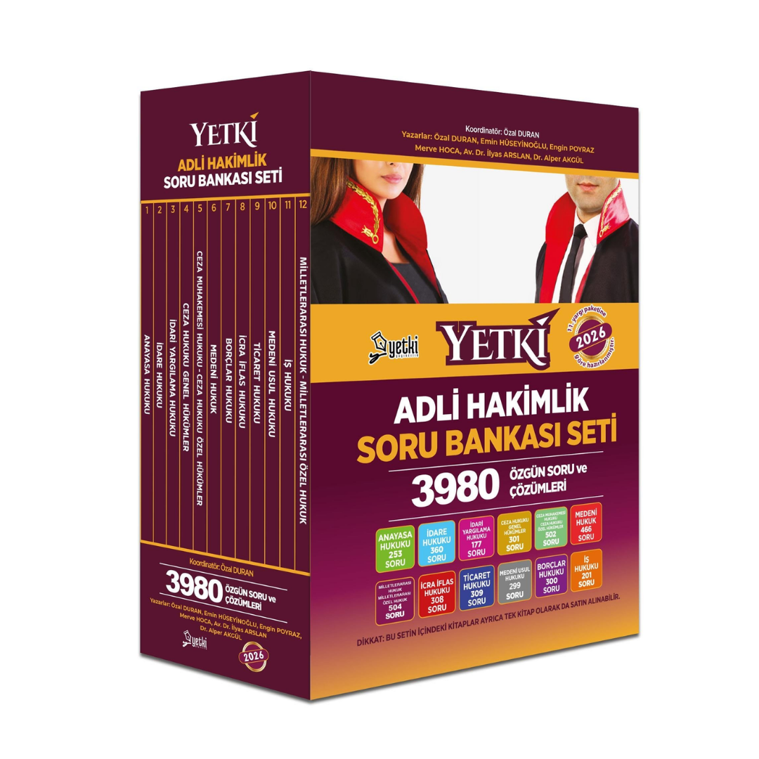 2026 Adli Hakimlik Soru Bankası Seti Yetki Yayınları