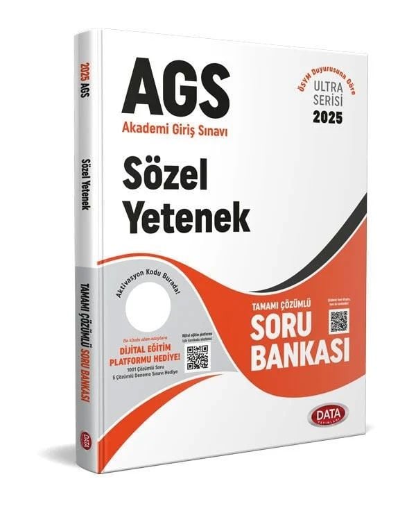 2025 AGS Ultra Serisi Sözel Yetenek (Türkçe) Soru Bankası - Karekod Çözümlü Data Yayınları