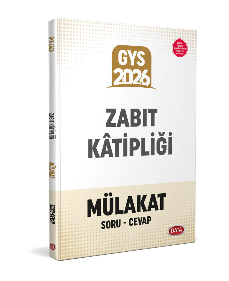 Data Yayınları 2026 GYS Zabıt Katipliği Mülakat Soru - Cevap