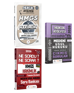 Dizgi Kitap 2026 Hukuk Atölyesi HMGS Sınavı Çıkmış Soru Örnekli Medeni Usul Hukuku Ders Notları, Soru Bankası ve Çıkmış Sorular Seti