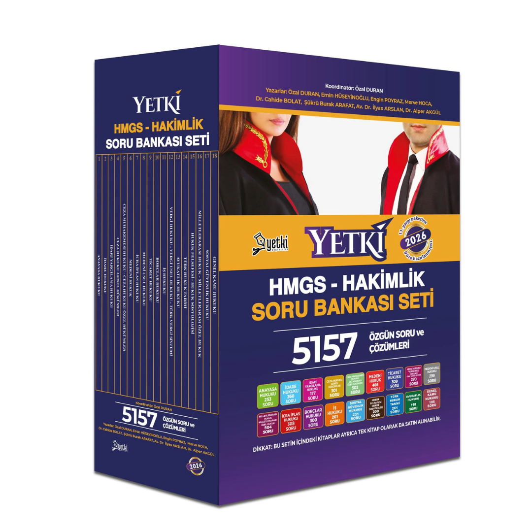 2026 Hmgs Ve Hakimlik Soru Bankası Seti Yetki Yayınları