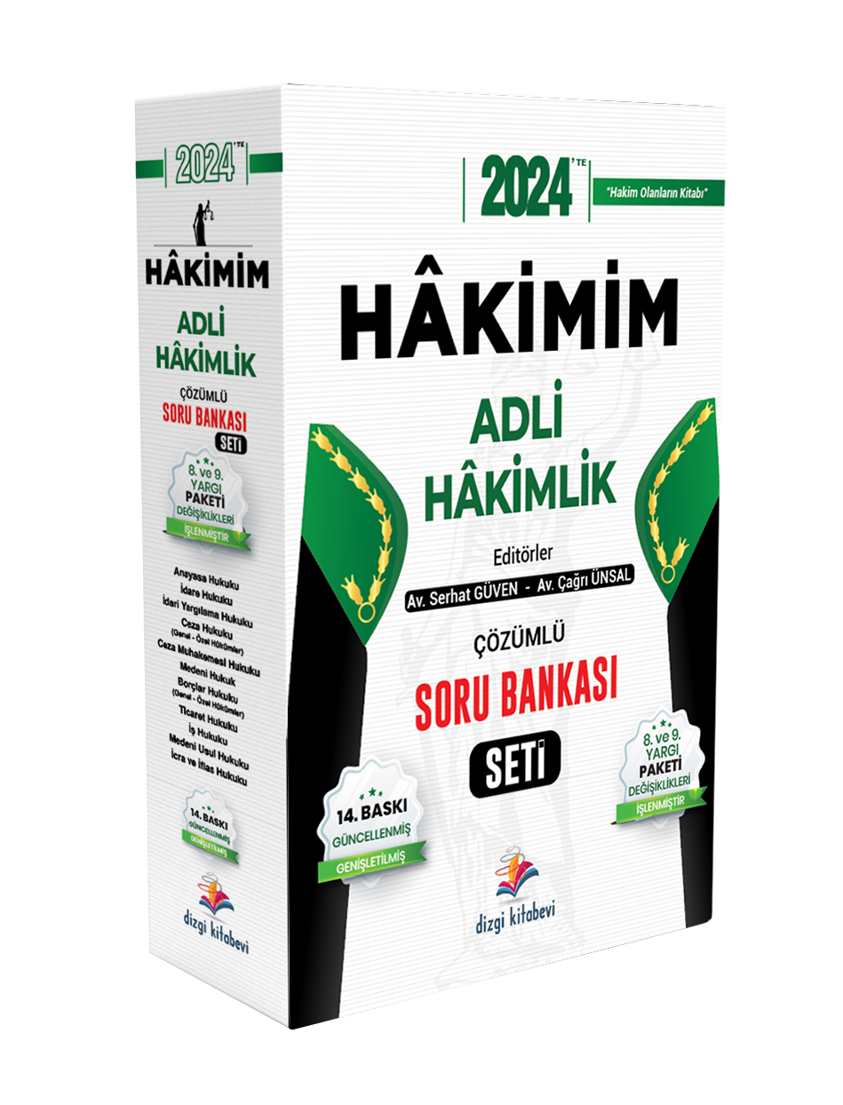 Dizgi Kitap Hakimim Adli Hakimlik Çözümlü Soru Bankası Seti 2024 14.Baskı