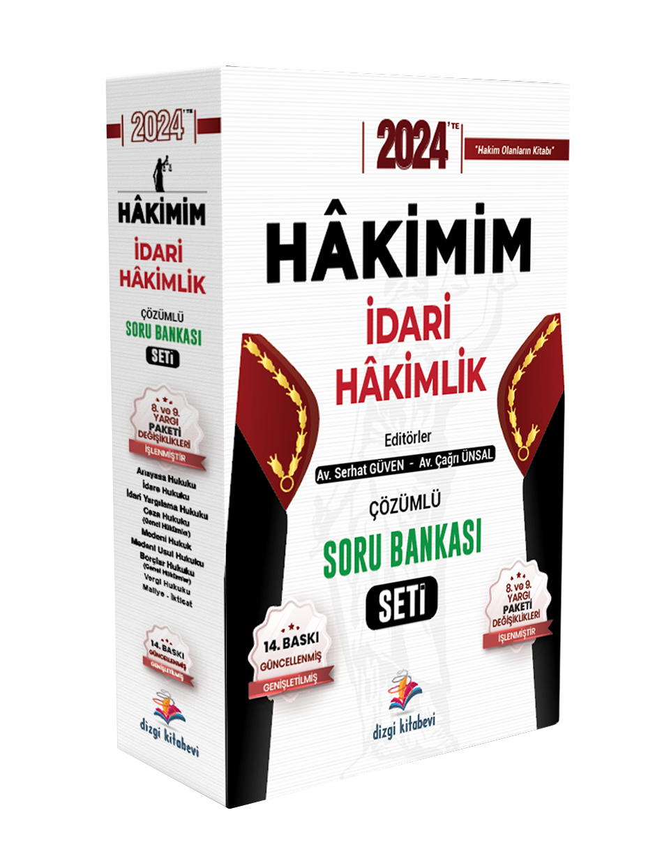 Dizgi Kitap Hakimim İdari Hakimlik Çözümlü Soru Bankası Seti 2024 14.Baskı