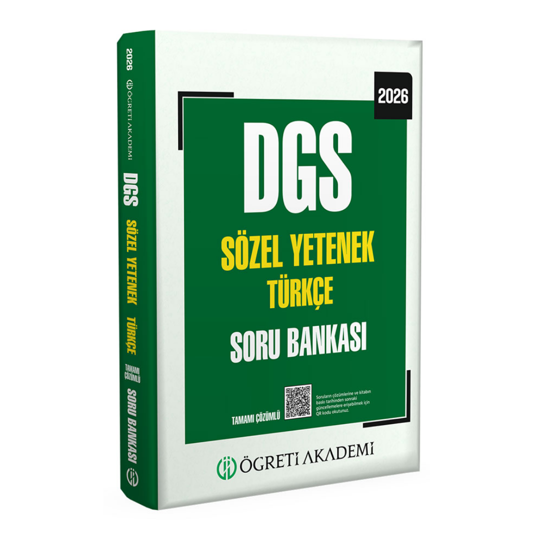 2026 DGS Sözel Yetenek Türkçe Tamamı Çözümlü Soru Bankası Öğreti Akademi