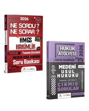 Dizgi Kitap 2026 Hukuk Atölyesi HMGS Medeni Usul Hukuku Soru Bankası ve Medeni Usul Hukuku Çıkmış Sorular Seti