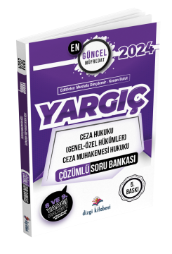 Dizgi Kitap 2024 Yargıç Adli Hakimlik Çözümlü Soru Bankası Seti 5. Baskı
