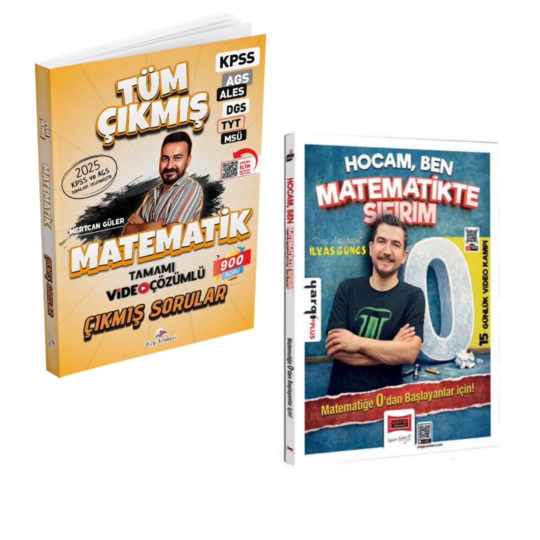 Dizgi Kitap 2026 Matematik Tüm Sınavlar Çıkmış Sorular & Tüm Adaylar İçin Hocam Ben Matematikte Sıfırım Konu Anlatımlı Soru Bankası Yargı Yayınları Seti