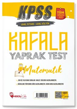 KPSS Matematik Öğreten Yaprak Test Hoca Kafası Yayınları