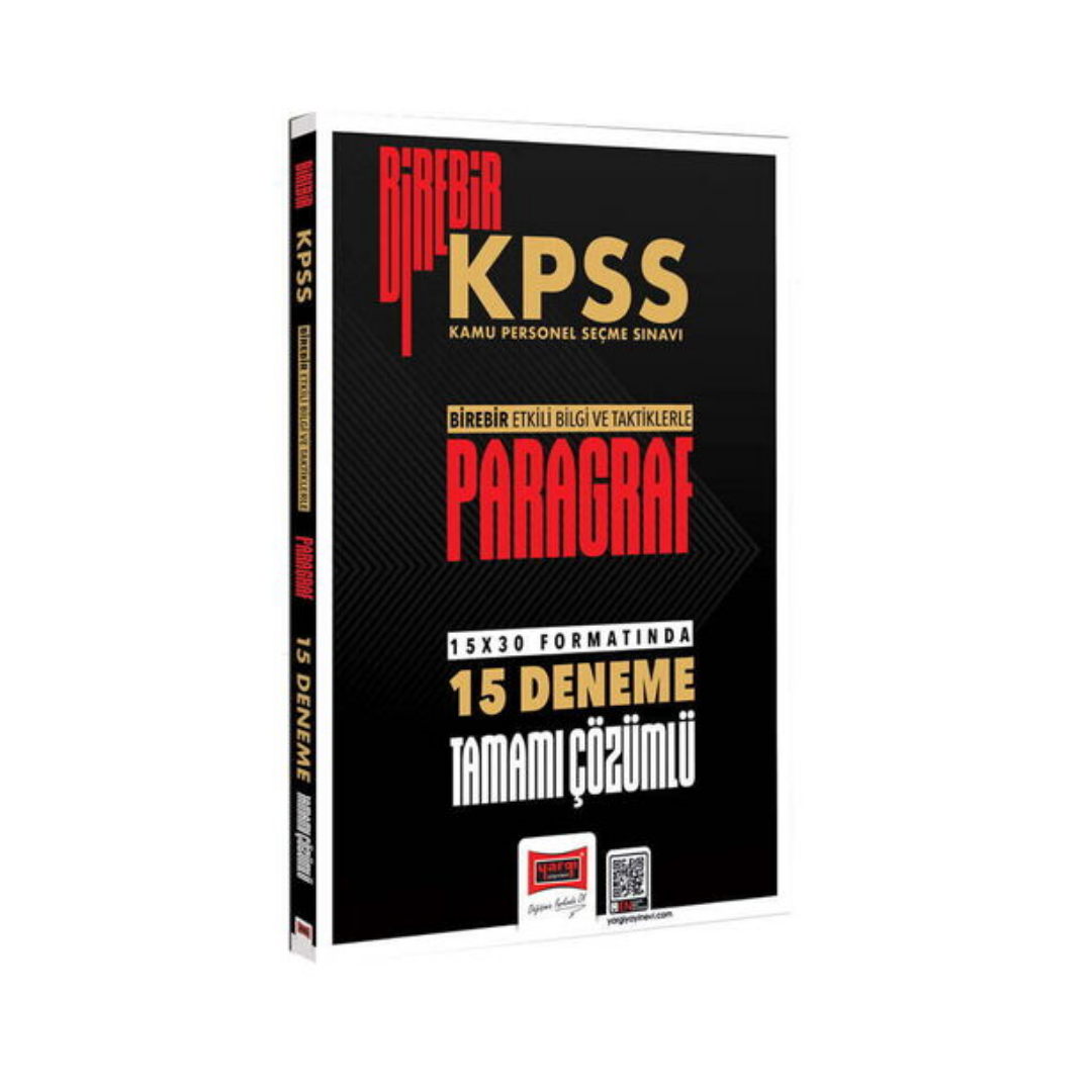 2026 Birebir KPSS Paragraf Tamamı Çözümlü 15 Deneme Sınavı Yargı Yayınları