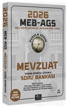 CBA Yayınları 2026 MEB-AGS Mevzuat Soru Bankası Çözümlü Pusula Serisi - Ali Koç