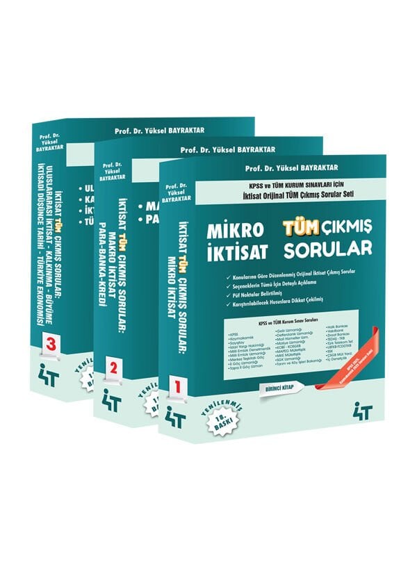 İktisat Tüm Çıkmış Sorular (Konularına Göre) 4t Yayınları