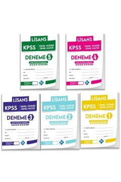 2024 KPSS Lisans Genel Yetenek Genel Kültür 5li Deneme Paketi KR Akademi Yayınları