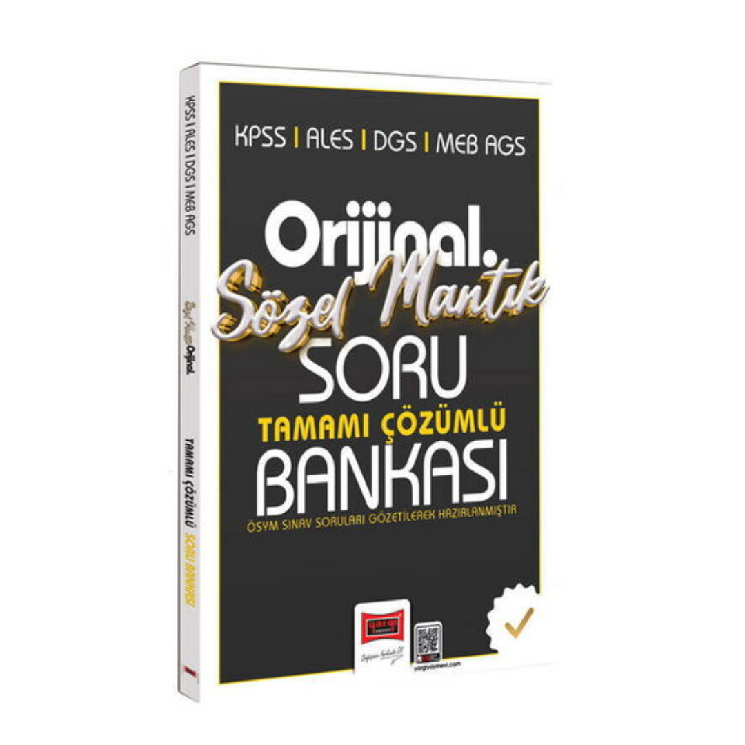KPSS ALES DGS MEB-AGS Orijinal Sözel Mantık Tamamı Çözümlü Soru Bankası Yargı Yayınları