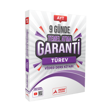 Paraf Akademi Yayınları AYT 9 Günde Temel Atma Garanti Türev Video Ders Kitabı