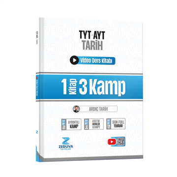 Zeduva Yayınları Tarih TYT-AYT Tarih 1 Kitap 3 Kamp Video Ders Kitabı Soner Ardıç