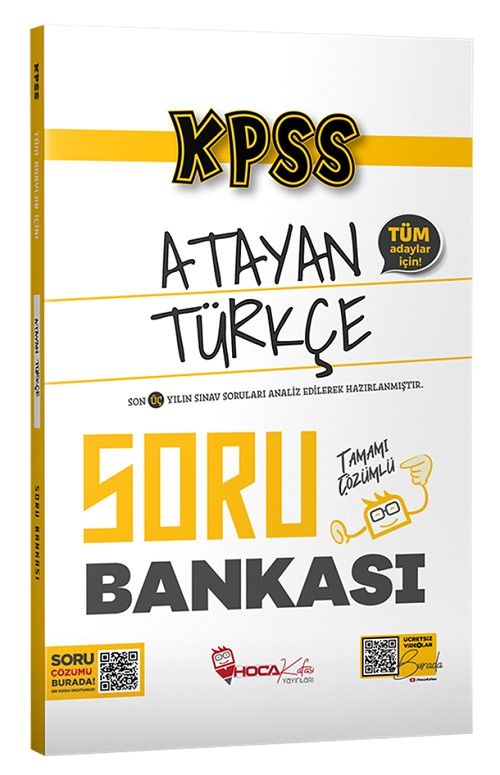 KPSS Türkçe Atayan Soru Bankası Çözümlü Hoca Kafası Yayınları