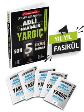 Dizgi Kitap Yargıç Adli Hakimlik Son 5 Yıl Çözümlü Orijinal Çıkmış Sorular 2024