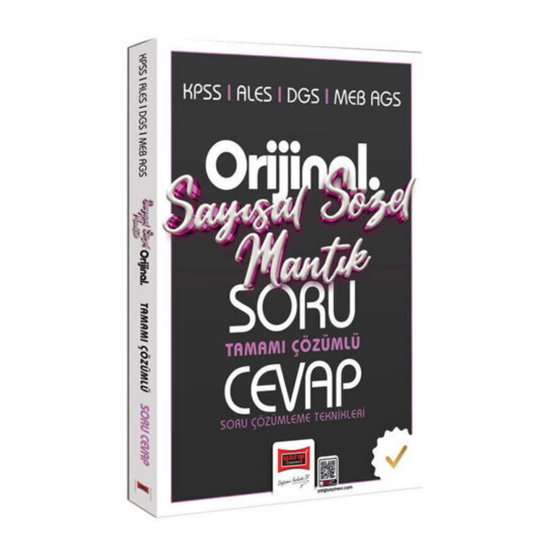 Yargı Yayınları KPSS ALES DGS MEB-AGS Orijinal Sayısal-Sözel Mantık Tamamı Çözümlü Soru Cevap Kitabı