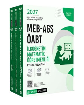 Pegem Yayınları 2027 MEB-AGS ÖABT İlköğretim Matematik Konu Anlatımlı (3 Kitap)