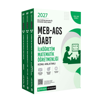 Pegem Yayınları 2027 MEB-AGS ÖABT İlköğretim Matematik Konu Anlatımlı (3 Kitap)