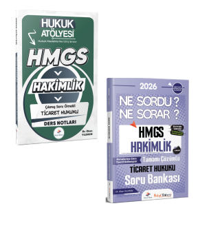 Dizgi Kitap 2026 Hukuk Atölyesi HMGS Sınavı Çıkmış Soru Örnekli Ticaret Hukuku Ders Notları ve Ticaret Hukuku Soru Bankası Seti
